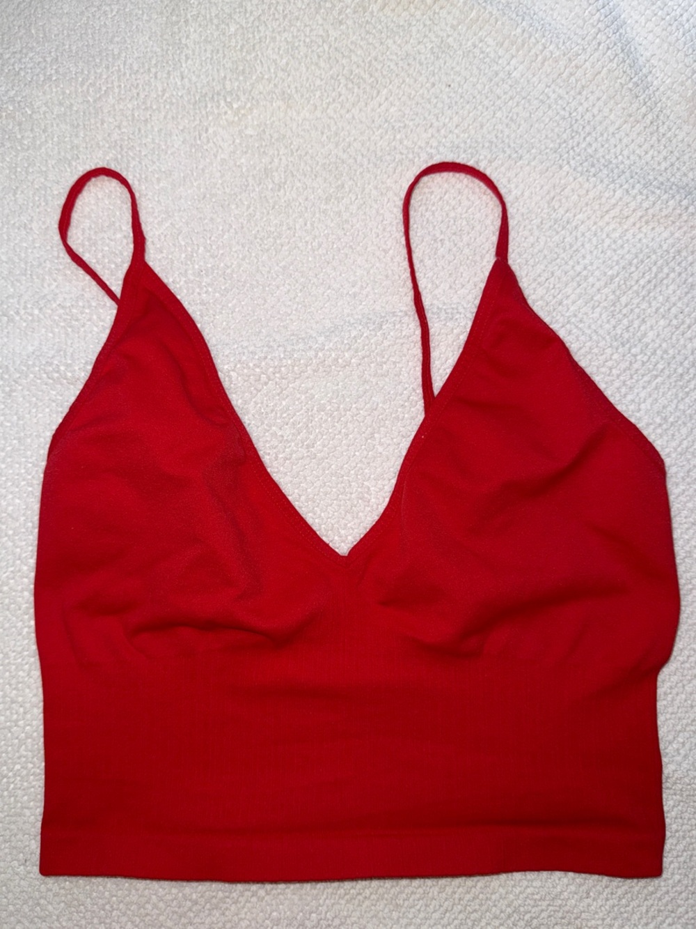 Free People Intimately Seamless Longline Bralette Red XS/S